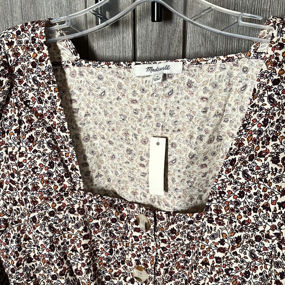 Madewell Corduroy Peplum Top - Picture 3 of 16